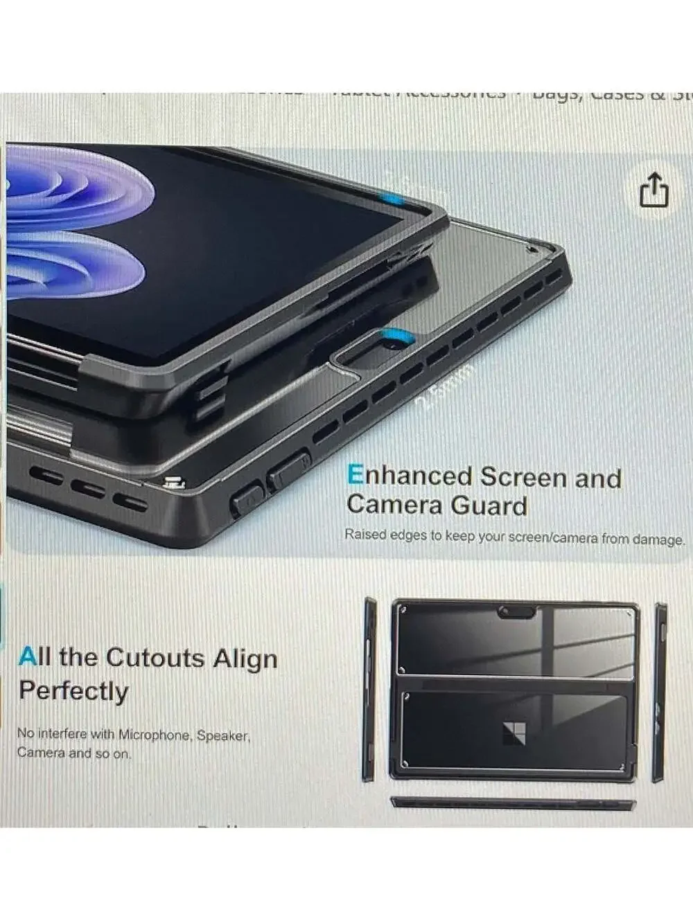 Infiland Case for Surface Pro 9 13” 2022 Tablet Black